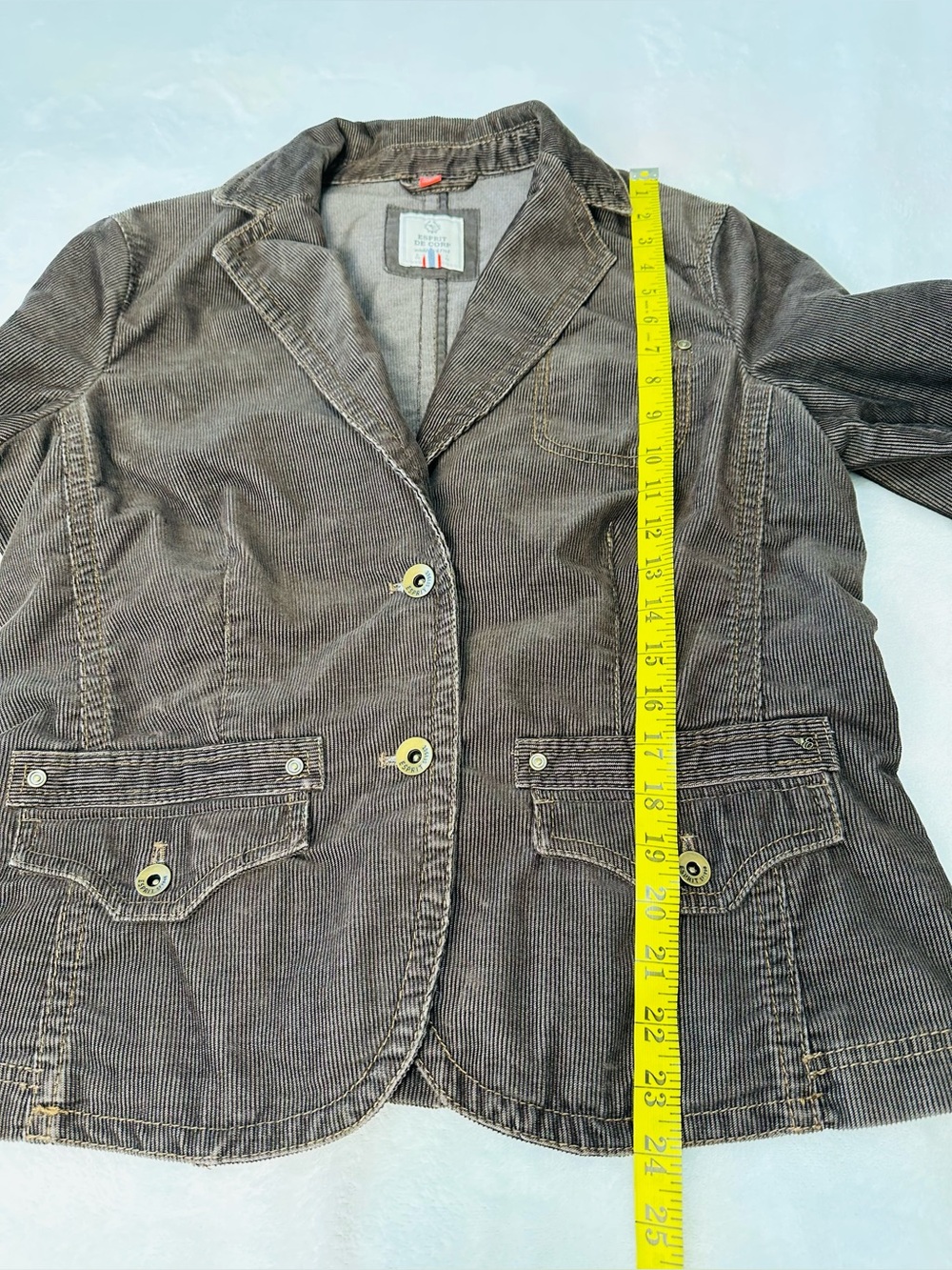 Esprit Light Weight Corduroy Jacket Brown Size 14 - Picture 7 of 10
